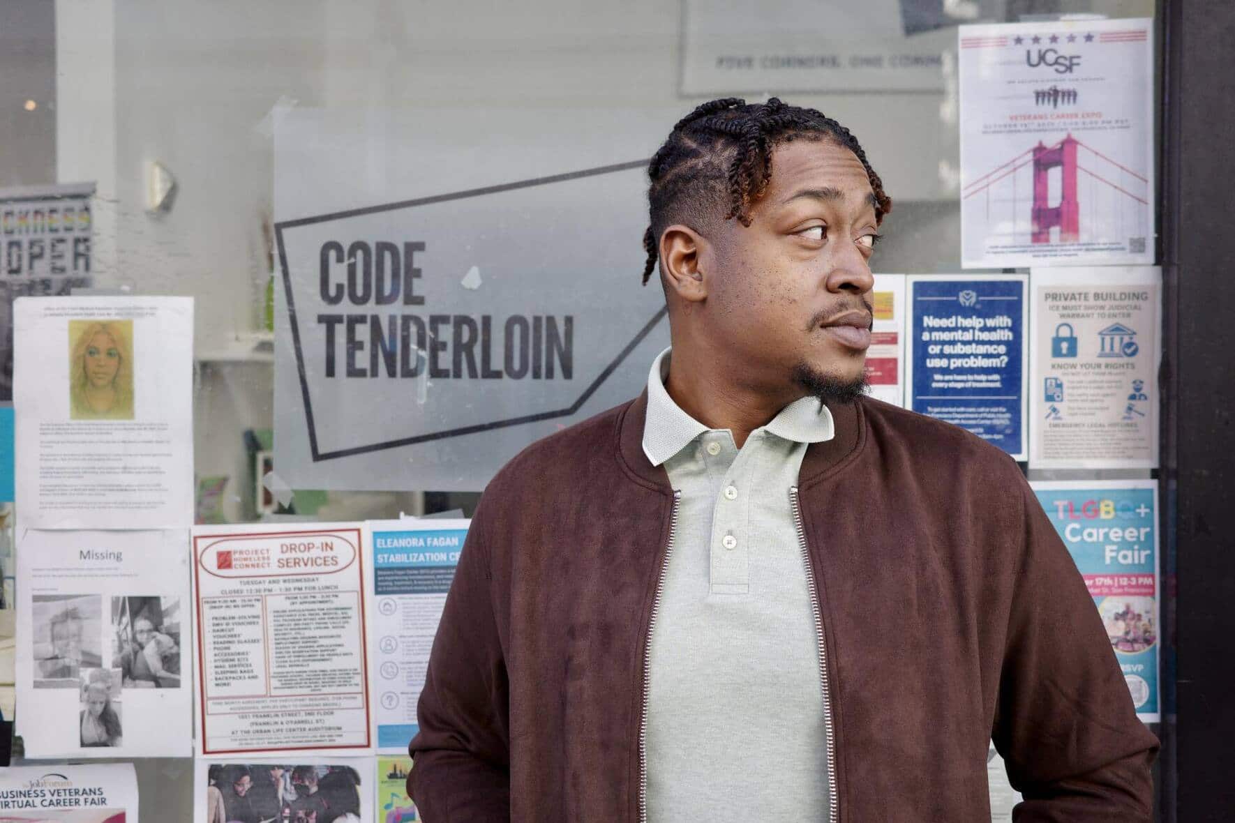 Antwan Matthews (32) von Code Tenderloin, AI Repo San Francisco