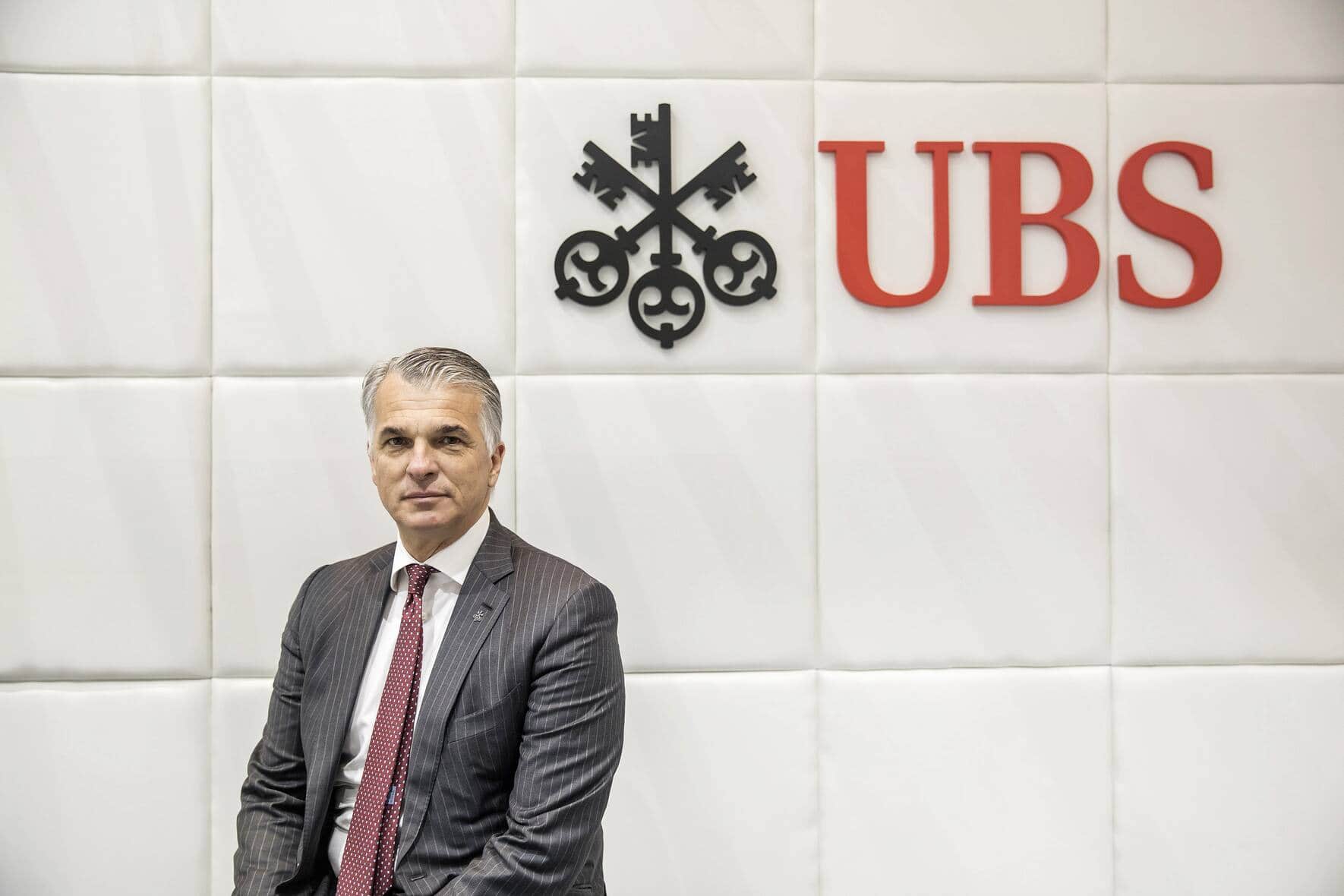 Sergio Ermotti, chief executive officer of UBS Group AG, poses for a photograph prior to a Bloomberg Television interview in Shanghai, China, on Monday, Jan. 8, 2018. UBS is in discussions to acquire a majority stake in its Chinese securities joint venture, Ermotti said, as global banks rush to take advantage of Beijing's pledge to further open its financial markets. Photographer: Qilai Shen/Bloomberg