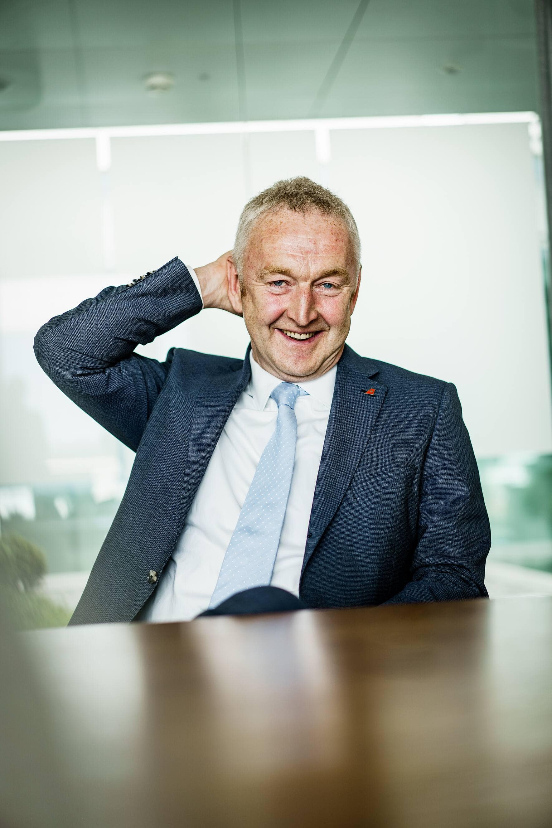 Blühende Geschäfte: Chef Thomas Klühr in der modernisierten Swiss-Zentrale in Kloten.