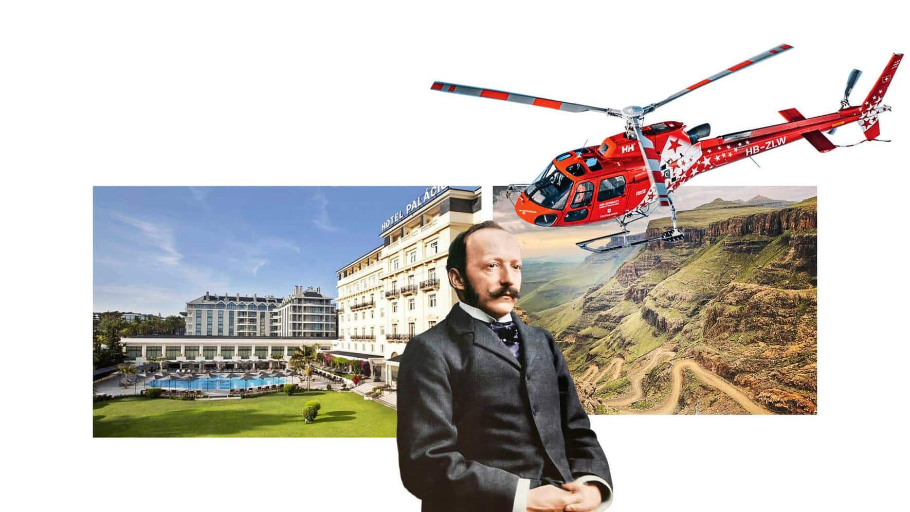 Palácio Estoril Hotel, César Ritz, Helikopter der Air Zermatt, Sanipass in Lesotho.