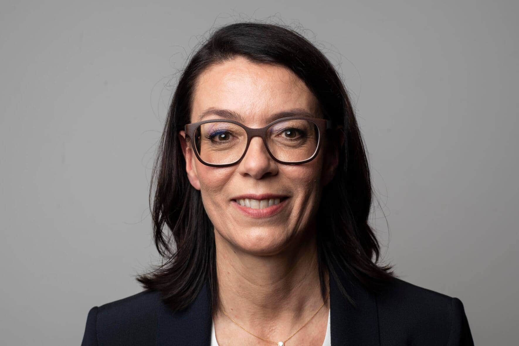 Die neue SRF-Direktorin Nathalie Wappler posiert nach der Medienkonferenz, aufgenommen am Montag, 5. November 2018 in Zuerich. (KEYSTONE/Ennio Leanza)