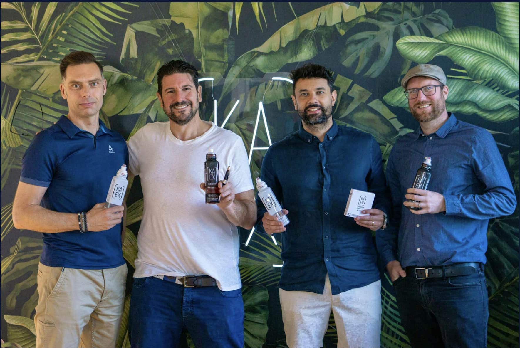 ph. AG, die Agentur, zu der die Marke Ka-Ex gehört (von links): Martin Schmid, Mitgründer der Tocherfirma Vicap; Roger Wilfinger, neu COO von ph. AG; Pedro Schmidt und David Guntern, Co-Gründer.