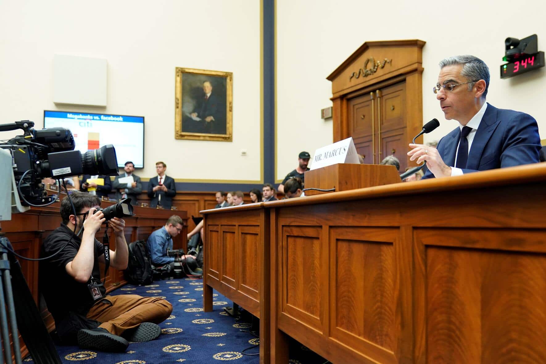 David Marcus, CEO of Facebookâs Calibra, testifies to the House Financial Services Committee hearing on "Examining Facebook's Proposed Cryptocurrency and Its Impact on Consumers, Investors, and the American Financial System" on Capitol Hill in Washington, U.S., July 17, 2019.      REUTERS/Joshua Roberts