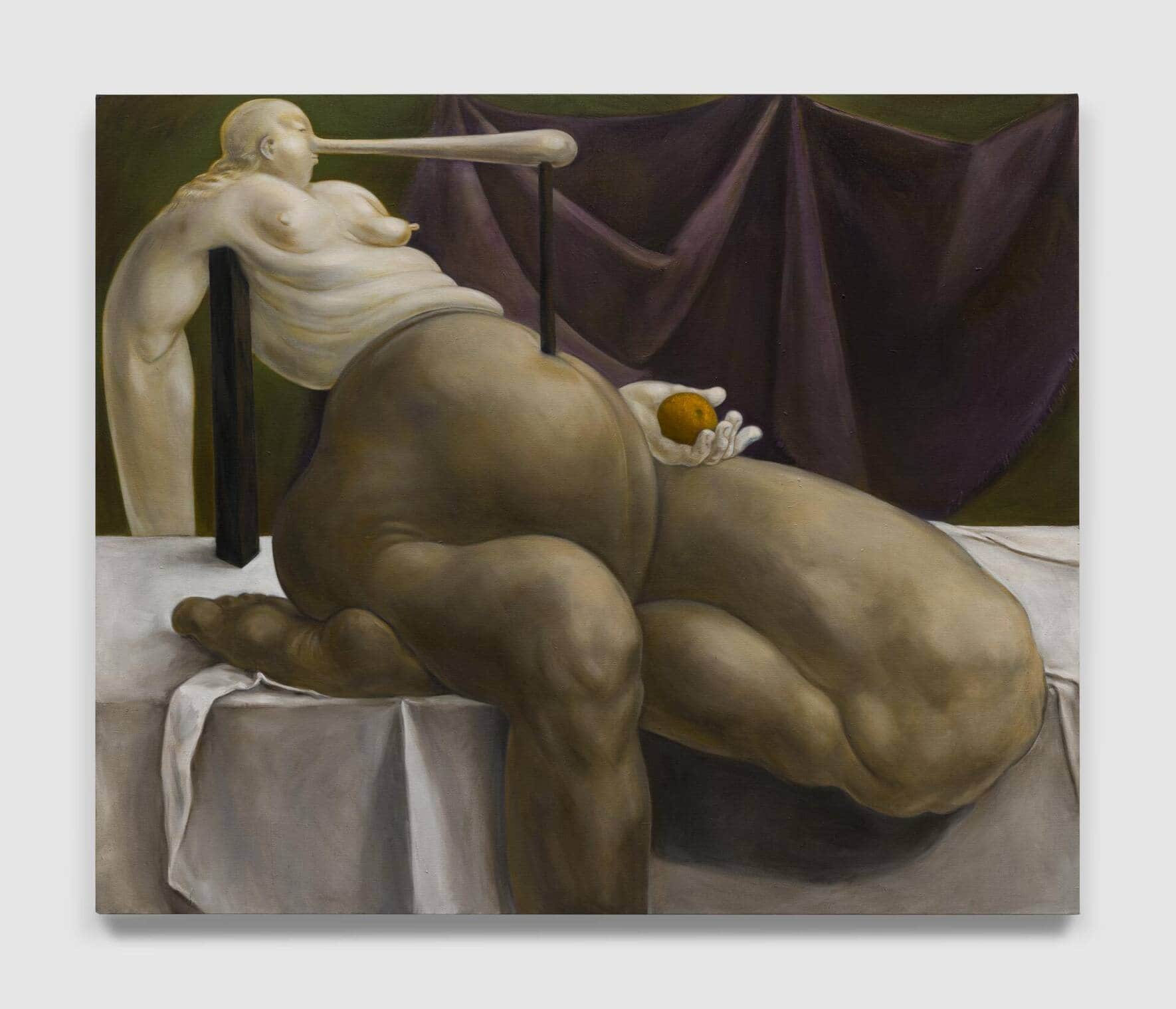 Louise Bonnet, «Figure Holding an Orange», 2023.