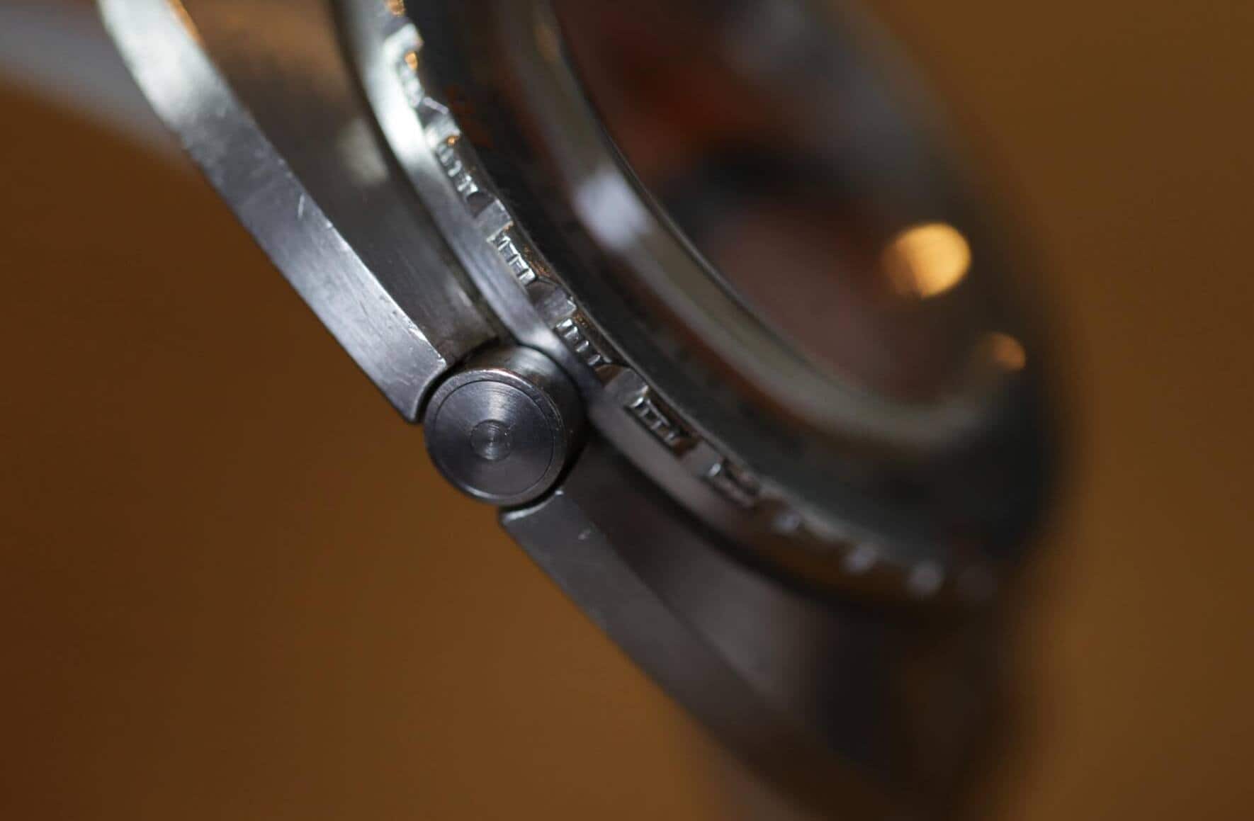 Der Prototyp einer Doxa Sub 300 Professional aus den 1960er-Jahren dürfte eine der ersten Uhren gewesen sein, die mit einem Heliumventil ausgestattet und getestet worden sind.