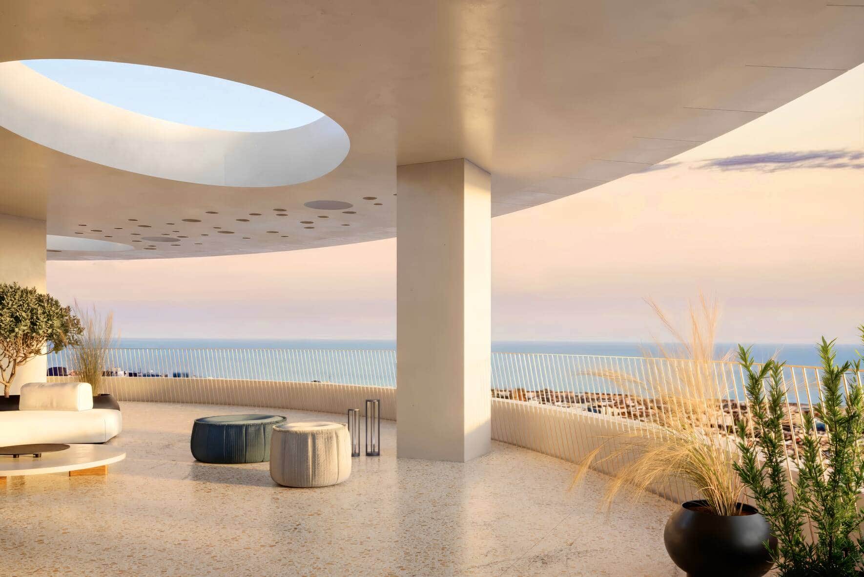 Aussicht von einer Luxuswohnung in der Überbauung «The Ellinikon» in Athen (Visualisierung: Lamda Development).