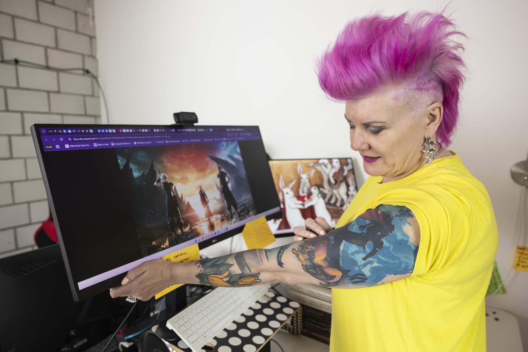 Vermisst «die Punk-Kreativität und das Chaos von früher»: Kelly Vero mit ihrem «Final Fantasy»-Tattoo.
