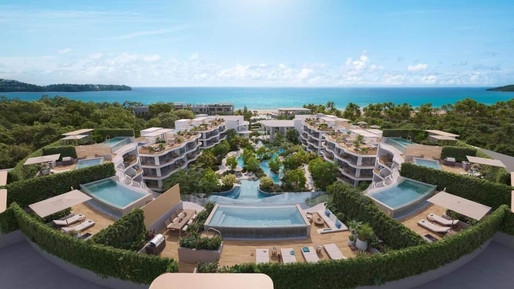 Geplante Überbauung Garrya von Bayan Group residences in Bang Tao, Phuket, Thailand.