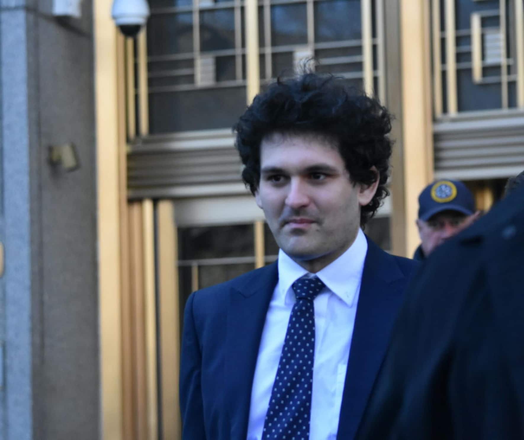 Sam Bankman-Fried departing the courthouse in NYC