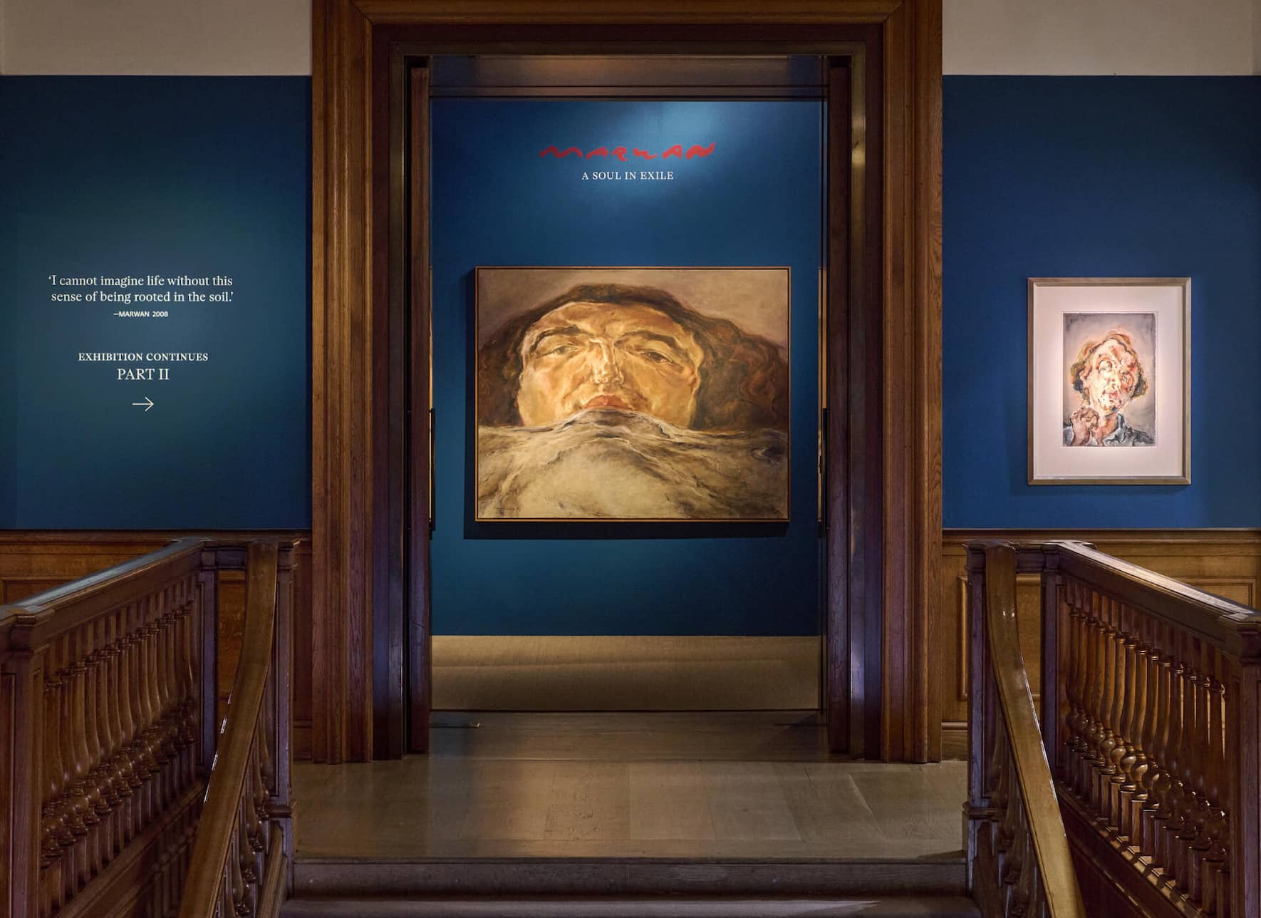 Ausstellung zum Werk des syrischen Malers Marwan bei Christie’s in London.