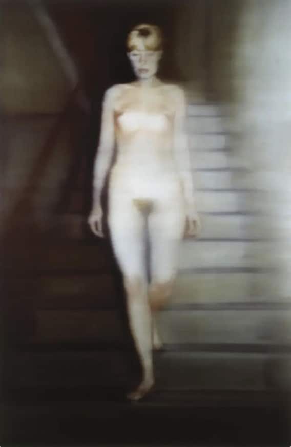 «Ema (Akt auf einer Treppe)», 1966, 200 cm × 130 cm, Öl auf Leinwand. Richter porträtiert in dem Werk seine erste Ehefrau.