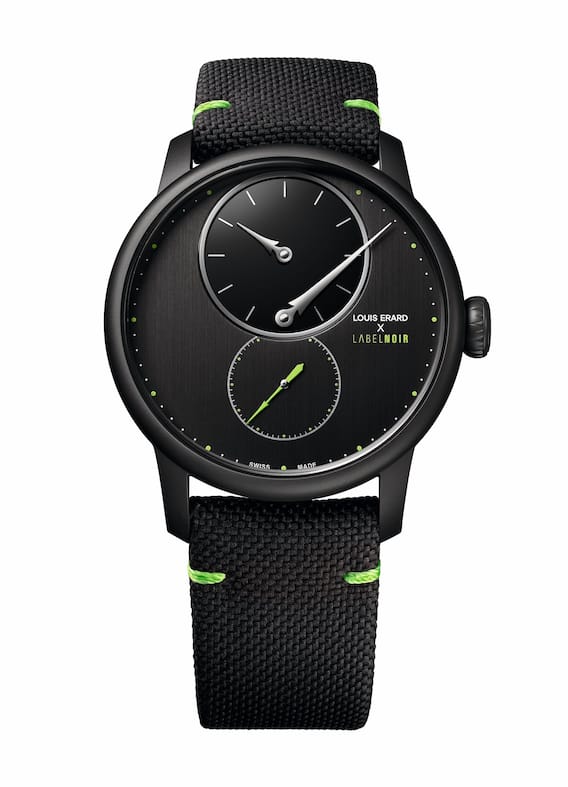 Le Régulateur Louis Erard x Label Noir gibts für 3500 Franken.