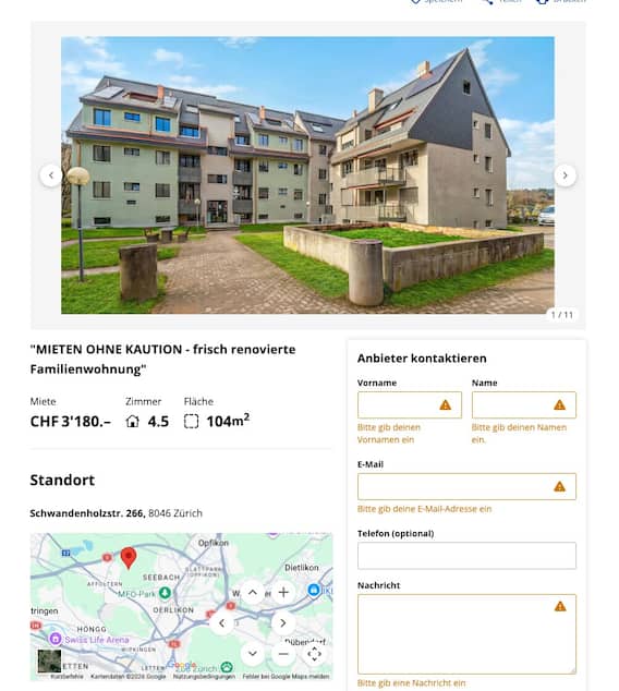 Beim heutigen Mietzinsniveau sind als Kaution rasch einmal um die 10'000 Franken oder mehr fällig.
