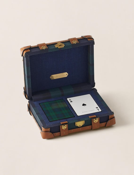 Spielkartenset aus Segeltuch mit Lederbesatz von Ralph Lauren, 905 Fr.