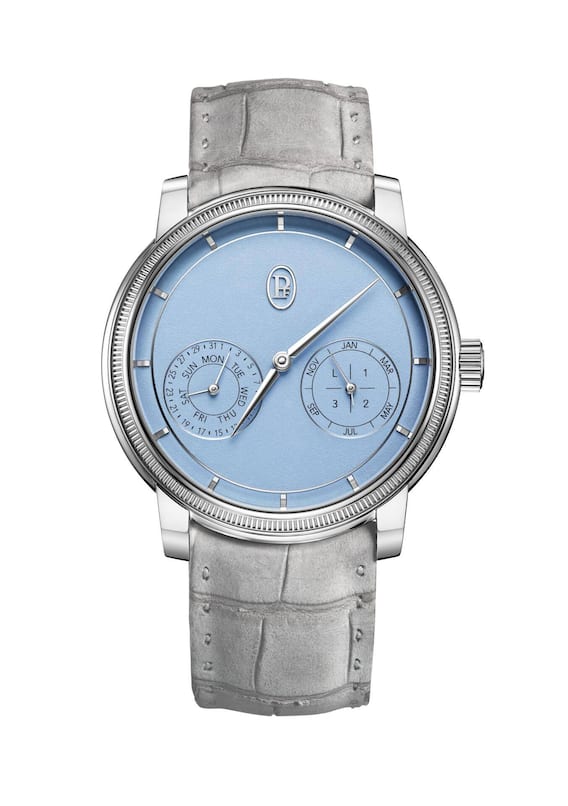 Parmigiani Fleurier Toric QP: Klassische Eleganz mit mikromechanischer Finesse. Ewiger Kalender mit Mondphase in feinstem Roségold – diskret und meisterhaft verarbeitet. Circa 92 000 Franken.