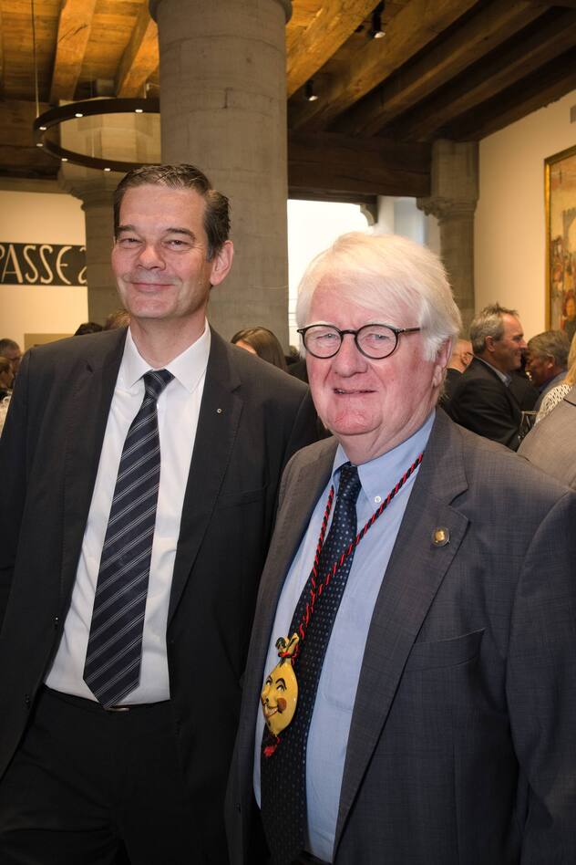 Thomas Bernhard, CEO, Haag-Streit AG;Walter InÃ¤bnit, EhrenprÃ¤sident, Haag-Streit AG