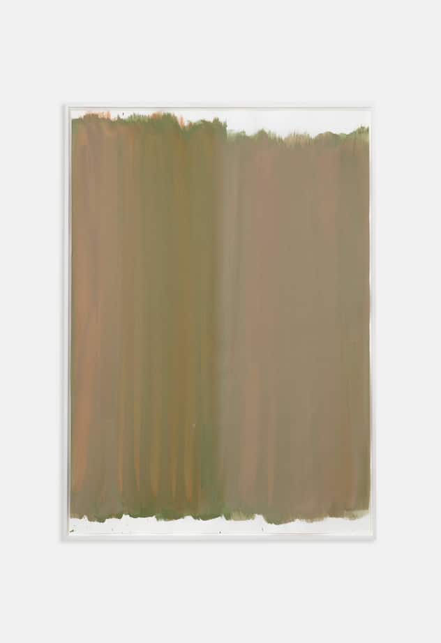 Linien als Farbflächen: «Farbfeld 106», 2023; Gouache auf Papier; 102 × 72 cm.