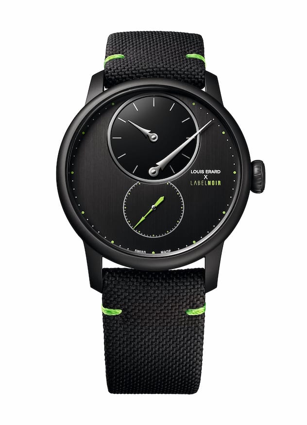 Le Régulateur Louis Erard x Label Noir gibts für 3500 Franken.