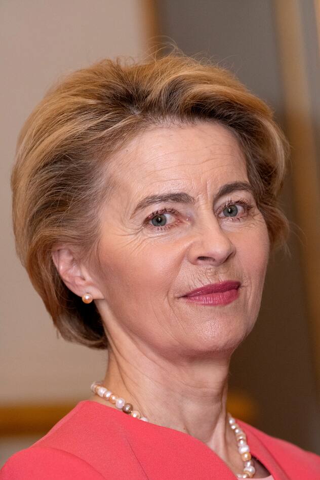 - RÃ©ception par le Roi et la Reine des dirigeants des institutions europÃ©ennes basÃ©es Ã  Bruxelles et des reprÃ©sentants permanents accrÃ©ditÃ©s auprÃ¨s de l'Union europÃ©enne - Receptie van de Koning en de Koningin met de Hoofden van de Europese instellingen gevestigd in Brussel en de permanente vertegenwoordigers geaccrediteerd bij de Europese Unie* Ursula Von der LeyenBrussels Belgium 9/01/20pict. by Christophe Licoppe  Â© Photo News via Getty Images)