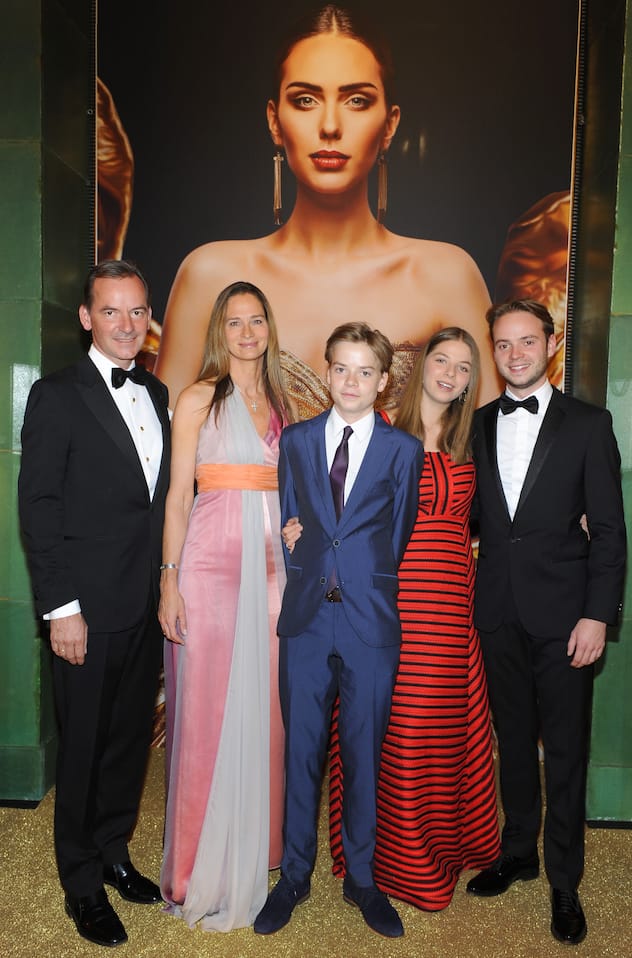 Dr. Andreas Jacobs und Frau Natalie und Kinder (vL nach R) Louis, Chiara, Nicolas GRAND PRIX BALL im Kurhaus in Baden-Baden am 01.09.2018. Agency People Image (c.) Eric Tran-Quang