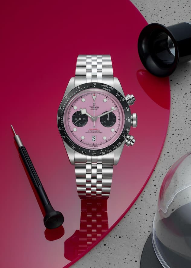 <p>Tudor Black Bay Chrono Pink.</p>