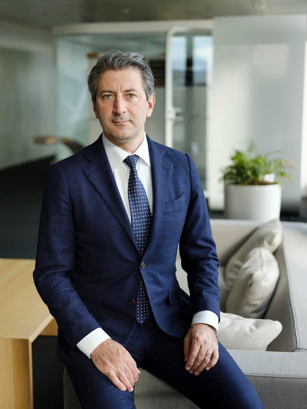 Roberto Cirillo, CEO der Schweizerischen Post, portraitiert am 12. Februar 2020 am Hauptsitz der Post in Bern. (KEYSTONE/Christian Beutler)