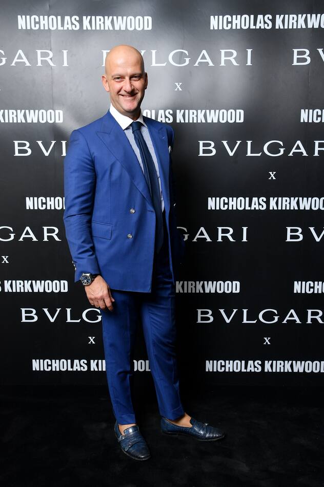 MILAN, ITALY - SEPTEMBER 20: Giuseppe Santoni attends a party celebrating 'Serpenti Forever' By Nicholas Kirkwood for Bvlgari on September 20, 2017 in Milan, Italy.  (Photo by Venturelli/Getty Images for Bvlgari)