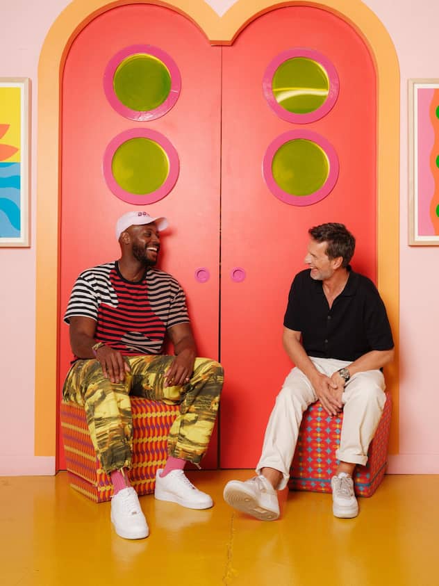 <p>Künstler Yinka Ilori (l.) und Uhrmacher Max Büsser haben sich zusammengetan.</p>