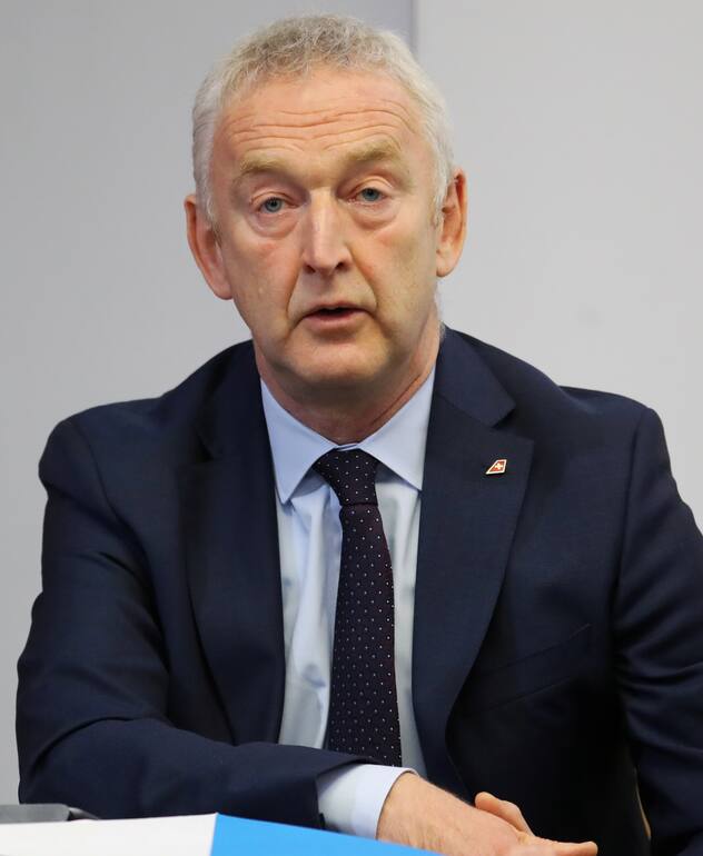 CEO of Swiss Airlines Thomas Kluehr addresses a news conference, as the spread of the coronavirus disease (COVID-19) continues, in Zurich, Switzerland December 4, 2020. REUTERS/Arnd Wiegmann - RC2AGK9PYGOW