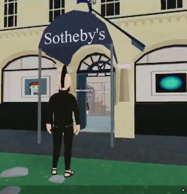 MODERNE KUNST Das Auktionshaus Sotheby’s versteigert NFT-Kunst in seiner Filiale auf Decentraland.