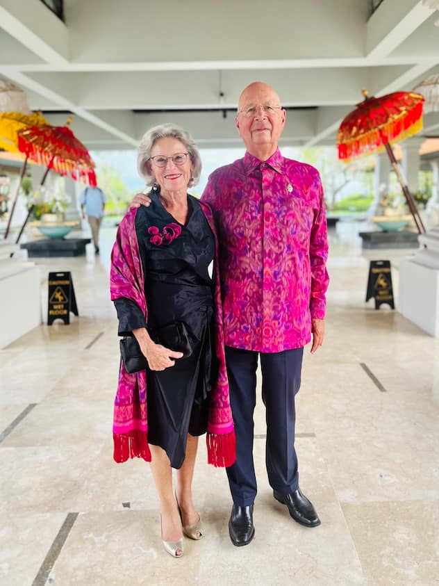 WEF-Gründer Klaus Schwab und seine Frau Hilde am G-20-Gipfel in Bali.