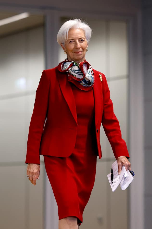 EZB-Praesidentin Christine Lagarde bei der Pressekonferenz der Europaeischen Zentralbank in der EZB in Frankfurt. Erneut hat die EZB den Leitzins angehoben, um die Inflation einzudaemmen. Durch die Erhoehung um 0,5 Prozentpunkte steigt der Leitzins auf nun 3,5 Prozent. Frankfurt, 16.03.2023 *** Local Caption *** 19227820