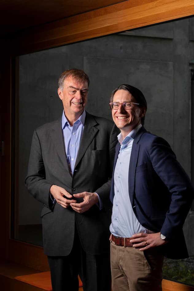 unterstützungDie Vertreter der Besitzerfamilie im Verwaltungsrat, André Hoffmann (links) und Jörg Duschmalé.