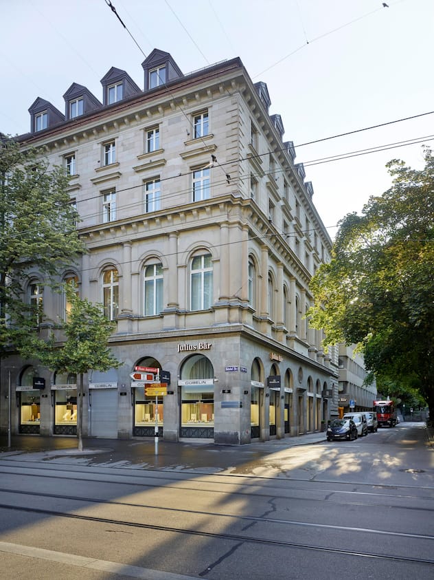 Neue Wirkungsstätte Hauptsitz der Bank Julius Bär an der Zürcher Bahnhofstrasse.