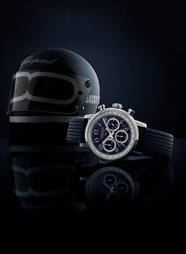 DIE UHR ZUM EVENT Sondermodell 2024: Chopards Mille Miglia Classic Chronograph Jacky Ickx. Jedes Jahr gibt es neue Mille-Miglia-Uhren.