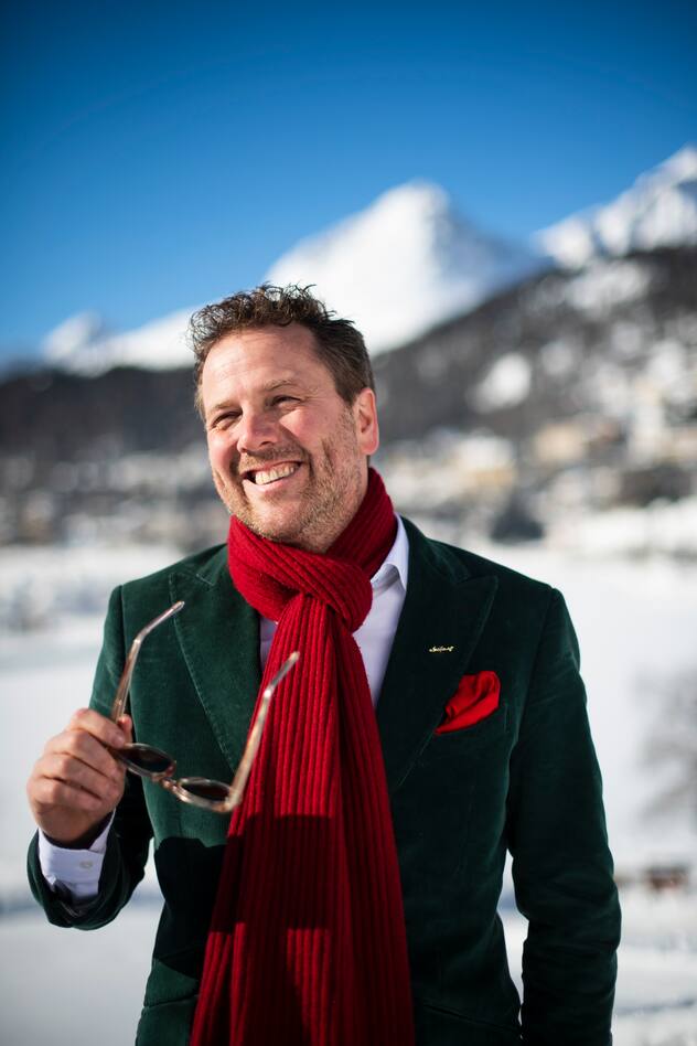 Gemeindepraesident Christian Jott Jenny posiert fuer ein Portrait am Mittwoch, 6. Februar 2019, in St. Moritz. (KEYSTONE/Gian Ehrenzeller)