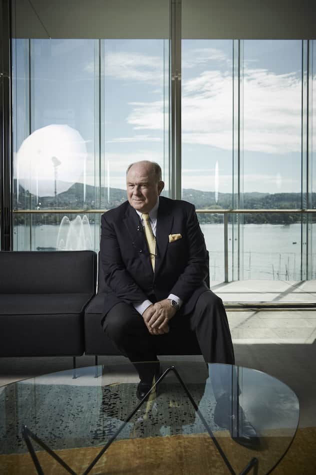 Walter Kielholz am Hauptsitz der Swiss Re in Zürich 2019