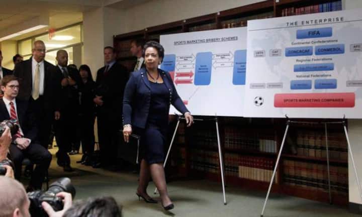 27.05.2015 Loretta Lynch hält am Nachmittag in Washington Hof. Die US-Generalstaatsanwältin und Justizministerin ermittelte jahrelang im Fifa-Umfeld. Nun erntet sie mit den internationalen Zugriffen erste Früchte der Arbeit.