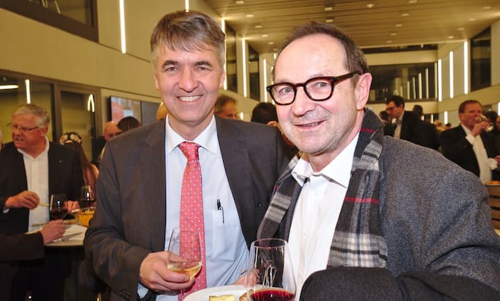 Alec von Graffenried, Stadtpräsident, Bern; Werner Nuber, Präsident des Stiftungsrates, Museum für Kommunikation