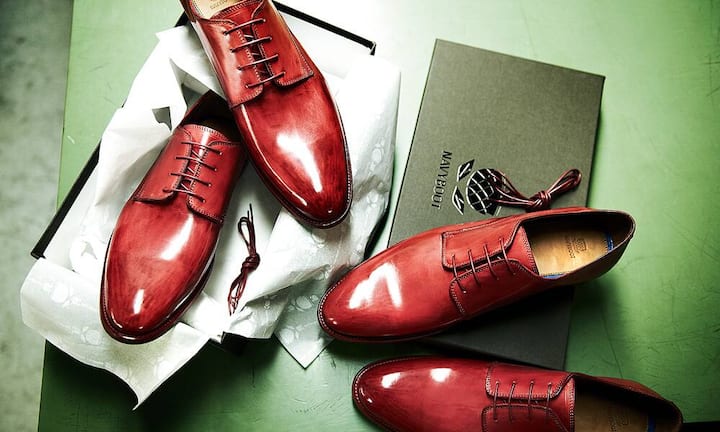 7. Rote Schuhe, jedes Paar einmalig, für alle, die Mut haben. (Bilder: Christine Benz).