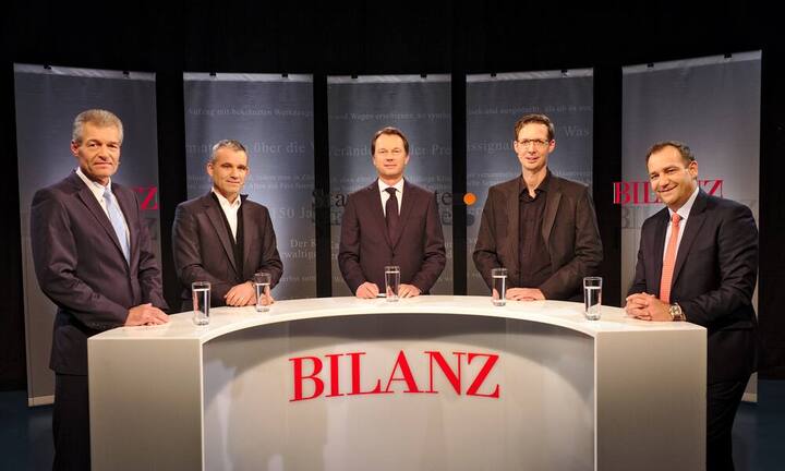 Heinz Karrer, Präsident, economiesuisse;
Beat Jans, Nationalrat SP;
Dirk Schütz, Chefredaktor BILANZ;
Michael Herrmann, Politologe;
Thomas Matter, Nationalrat SVP