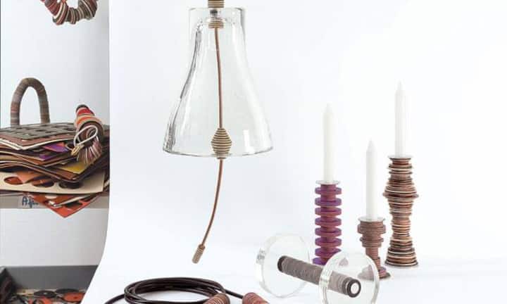 Sie verwandelt Rest-Materialien von Hermès in Kerzenständer, Springseile oder Lampen.