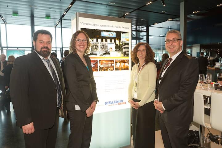 Oliver Bühlmann, Projektleiter Technik, Dr. W.A. Günther; Sandra Binzegger, Marketing, Dr. W.A. Günther; Claudia Raguth, Leiterin Marketingkommunikation; Dr. W.A. Günther; Thomas Schaerer, CEO,  Dr. W.A. Günther media rent AG