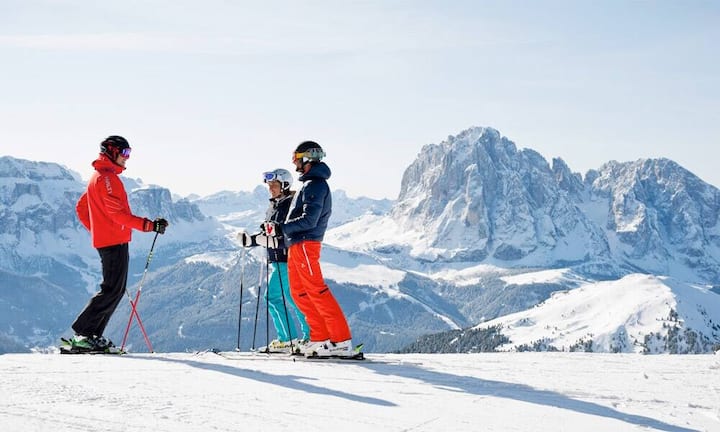 Gröden im Dolomitental (Südtirol) schafft es auf Platz vier mit 48 Punkten.