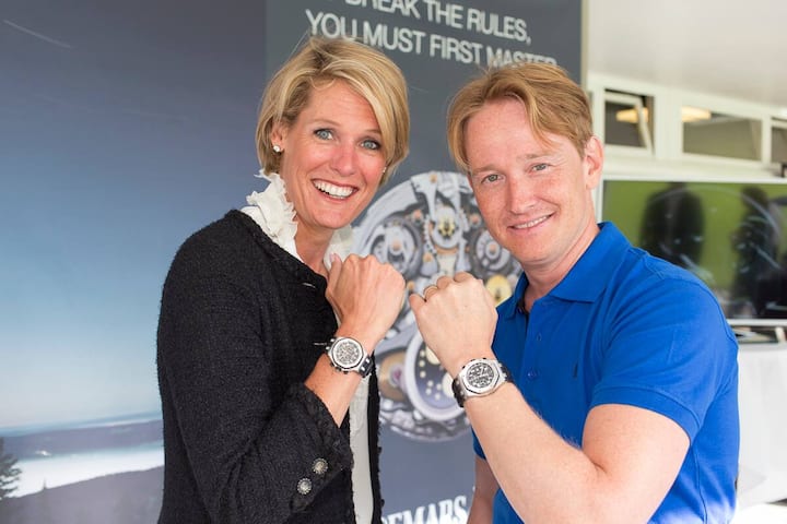 Tanja Fruithof, Managing Director Bucherer Zürich; Patrick McDermott, Store Manager der im Herbst eröffnenden Audemar Piguet Boutique in Zürich