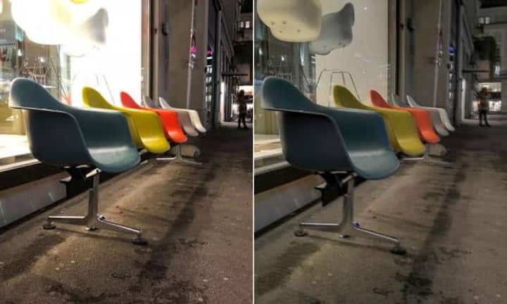 Punkten kann Apple dagegen bei Nahaufnahmen mit Gegenlicht. Die Bilder vom Mate 10 Pro gerieten reichlich dunkel – einzig im Modus «Nachtaufnahme» schafft das Mate 10 Pro vergleichbar gute Ergebnisse. Allerdings ist hier die Bildschärfe schwer zu erzielen...