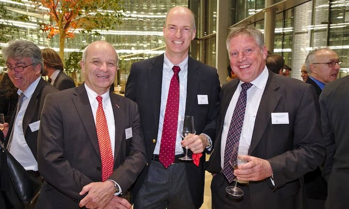 Martin Naville, CEO, AMCHAM;
Tim Schulten, Product Support Marketing Manager, Caterpillar Sarl;
Andreas Hürlimann, Chairman, LEM Holding SA