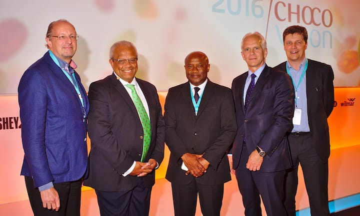 Victor Balli, CFO, Barry Callebaut;
Michael Hastings, Lord Hastings of Scarisbrick CBE, Global Head of Citizenship KPMG;
Benedikt Kanu, Lead Agriculture Expert, African Development Bank;
Tarzisius Caviezel, Landammann, Davos;
Antoine de Saint-Affrique, CEO, Barry Callebaut