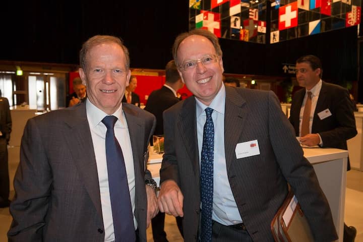 Robert Deillon, Direktor Flughafen Genf; André Kudelski, CEO Kudelski Group