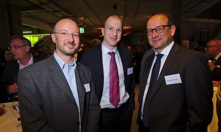 Marco Bigatto, Generaldirektion; Aziende Industriali di Lugano;
Daniel Cajoos, Senior Account Manager, Alpiq;
Christian Schweiger, CEO, Cellpack Power Systems AG